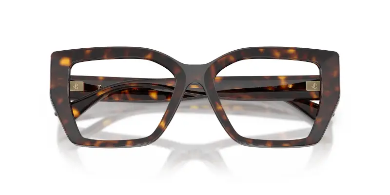 Donna Jimmy Choo JC3053JU 5002 Montature da vista Acetato Tartaruga Trasparente Geometrica Normale miniatura 2