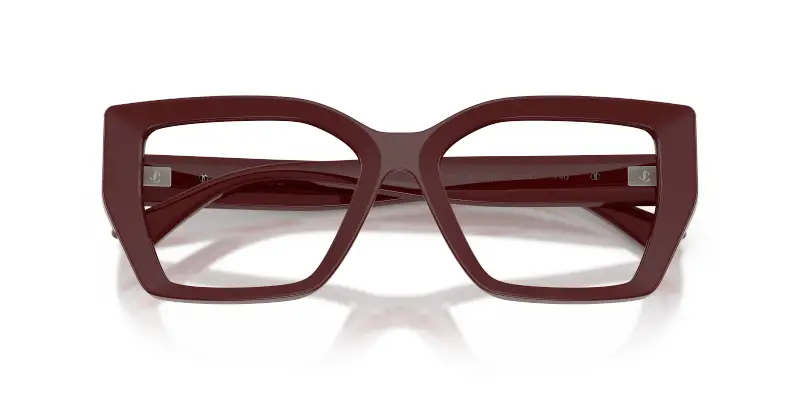 Donna Jimmy Choo JC3053JU 5057 Montature da vista Acetato Rosso Trasparente Geometrica Normale miniatura 2
