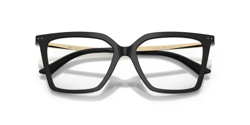Donna Jimmy Choo JC3054U 5000 Montature da vista Acetato Nero Trasparente Cat Eye Normale miniatura 2