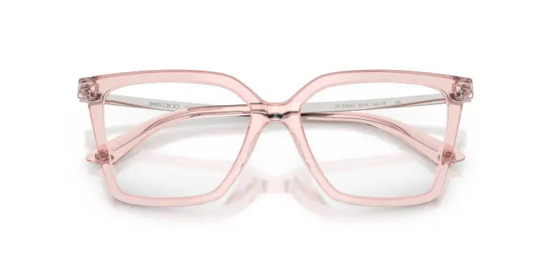 Donna Jimmy Choo JC3054U 5034 Montature da vista Acetato Rosa Trasparente Cat Eye Normale miniatura 2