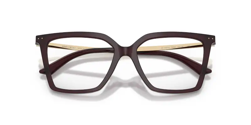 Donna Jimmy Choo JC3054U 5086 Montature da vista Acetato Viola Trasparente Cat Eye Normale miniatura 2