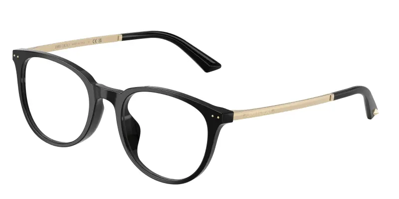 Donna Jimmy Choo JC3055D 5000 Montature da vista Acetato Nero Trasparente Pantos Normale