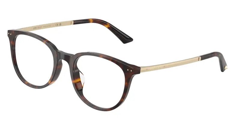 Donna Jimmy Choo JC3055D 5002 Montature da vista Acetato Tartaruga Trasparente Pantos Normale