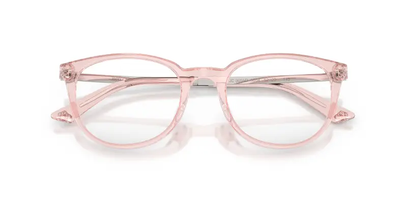 Donna Jimmy Choo JC3055D 5034 Montature da vista Acetato Rosa Trasparente Pantos Normale miniatura 2