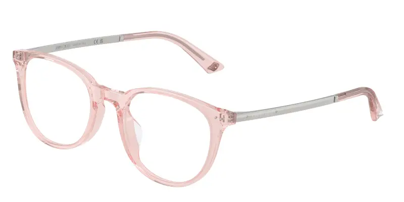 Donna Jimmy Choo JC3055D 5034 Montature da vista Acetato Rosa Trasparente Pantos Normale