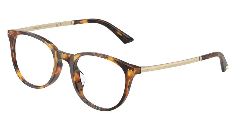 Donna Jimmy Choo JC3055D 5110 Montature da vista Acetato Tartaruga Trasparente Pantos Normale