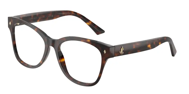Donna Jimmy Choo JC3056 5002 Montature da vista Acetato Tartaruga Trasparente Squadrata Normale