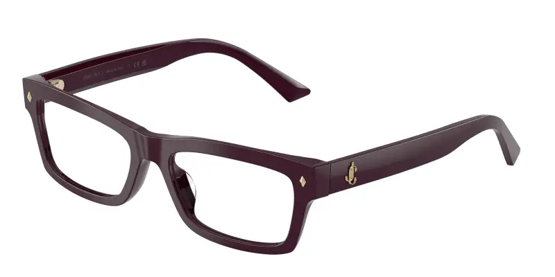 Donna Jimmy Choo JC3057U 5075 Montature da vista Acetato Viola Trasparente Squadrata Normale