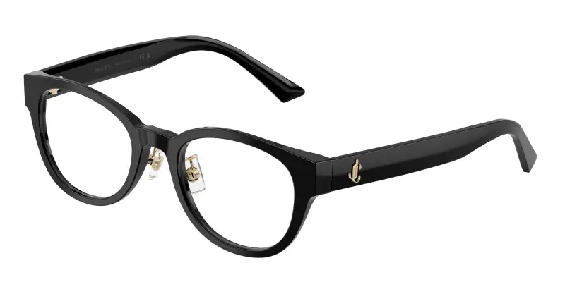 Donna Jimmy Choo JC3058D 5000 Montature da vista Acetato Nero Trasparente Pantos Normale