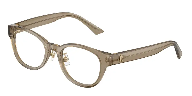 Donna Jimmy Choo JC3058D 5051 Montature da vista Acetato Marrone Trasparente Pantos Normale