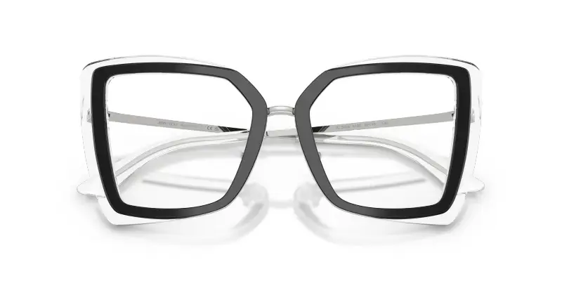 Donna Jimmy Choo JC3059 5102 Montature da vista Acetato Nero Trasparente Farfalla Normale miniatura 2