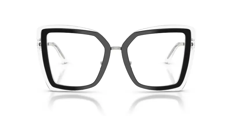 Donna Jimmy Choo JC3059 5102 Montature da vista Acetato Nero Trasparente Farfalla Normale miniatura 3