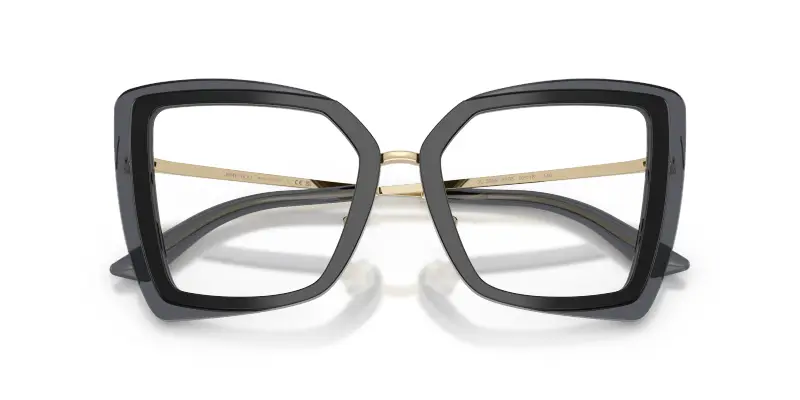 Donna Jimmy Choo JC3059 5103 Montature da vista Acetato Nero Trasparente Farfalla Normale miniatura 2
