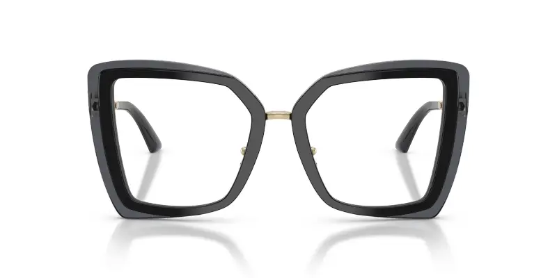 Donna Jimmy Choo JC3059 5103 Montature da vista Acetato Nero Trasparente Farfalla Normale miniatura 3