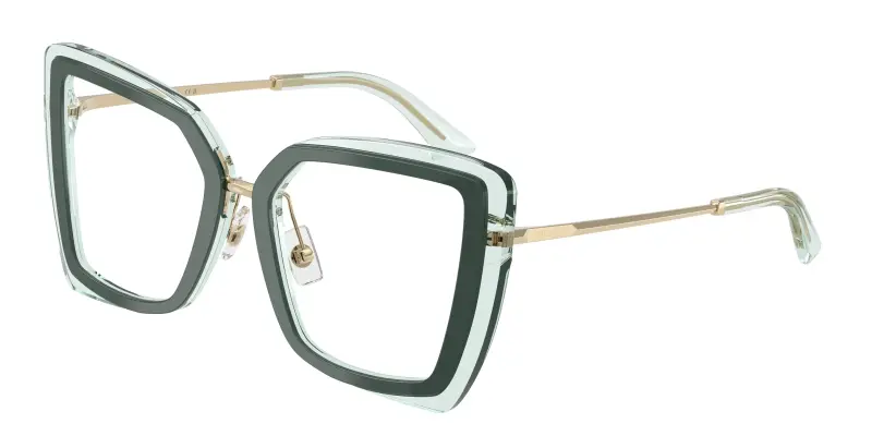 Donna Jimmy Choo JC3059 5104 Montature da vista Acetato Verde Trasparente Farfalla Normale