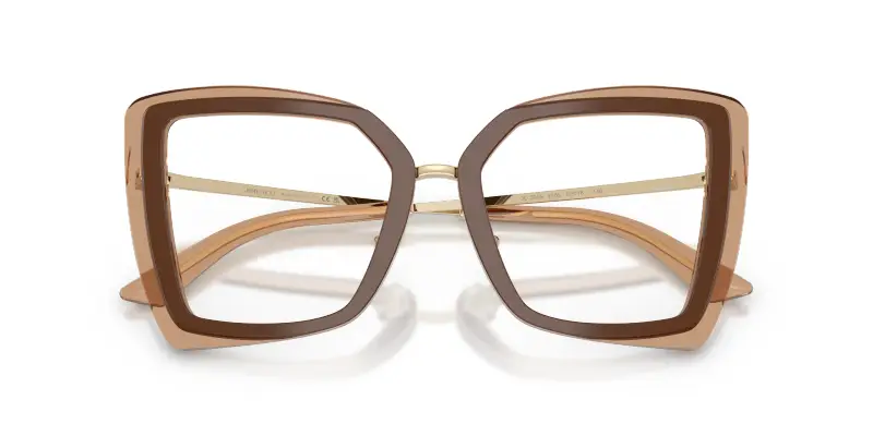 Donna Jimmy Choo JC3059 5105 Montature da vista Acetato Marrone Trasparente Farfalla Normale miniatura 2