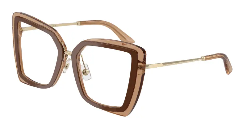 Donna Jimmy Choo JC3059 5105 Montature da vista Acetato Marrone Trasparente Farfalla Normale