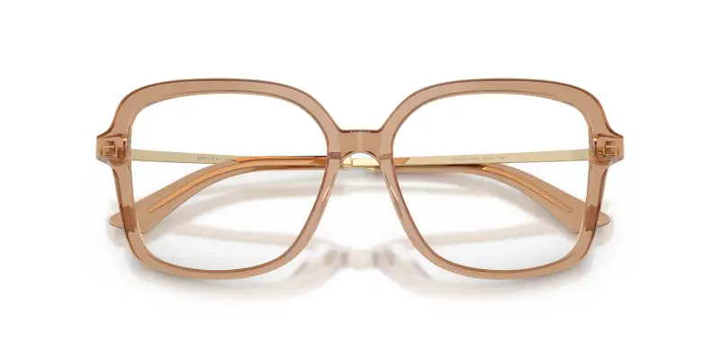 Donna Jimmy Choo JC3061U 5076 Montature da vista Acetato Marrone Trasparente Squadrata Normale miniatura 2