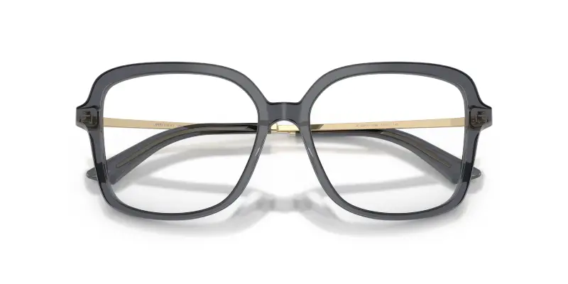 Donna Jimmy Choo JC3061U 5106 Montature da vista Acetato Grigio Trasparente Squadrata Normale miniatura 2