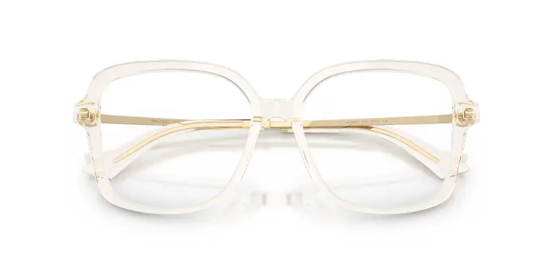 Donna Jimmy Choo JC3061U 5107 Montature da vista Acetato Marrone Trasparente Squadrata Normale miniatura 2