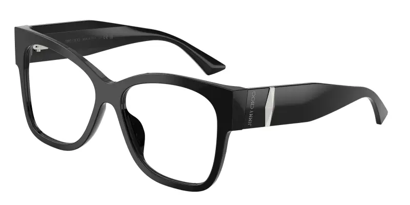 Donna Jimmy Choo JC3062U 5000 Montature da vista Acetato Nero Trasparente Squadrata Normale