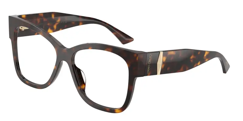 Donna Jimmy Choo JC3062U 5002 Montature da vista Acetato Tartaruga Trasparente Squadrata Normale