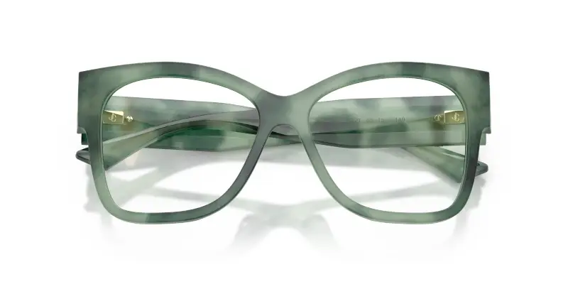 Donna Jimmy Choo JC3062U 5099 Montature da vista Acetato Verde Trasparente Squadrata Normale miniatura 2