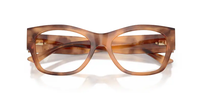 Donna Jimmy Choo JC3063U 5096 Montature da vista Acetato Marrone Trasparente Pillow Normale miniatura 2