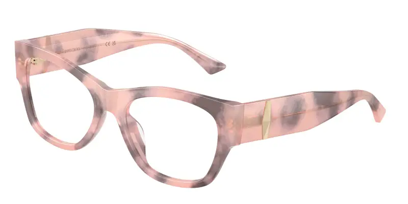 Donna Jimmy Choo JC3063U 5098 Montature da vista Acetato Rosa Trasparente Pillow Normale