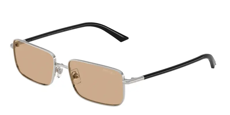 Donna Jimmy Choo JC4027 3002/8 Occhiali da sole Metallo Argento Giallo Squadrata Normale