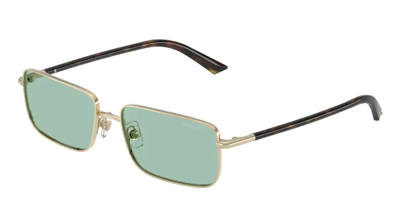 Donna Jimmy Choo JC4027 3006/2 Occhiali da sole Metallo Oro Verde Squadrata Normale