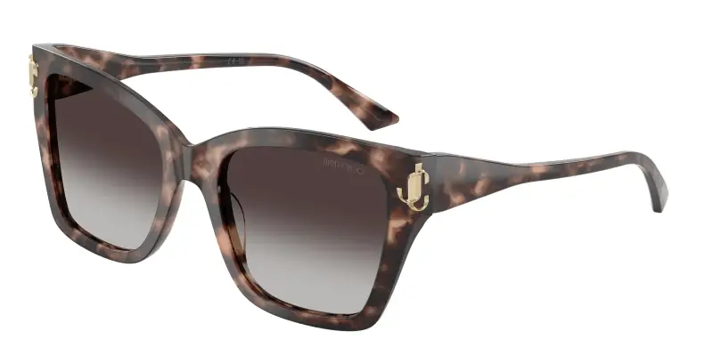 Donna Jimmy Choo JC5012 50708G Occhiali da sole Acetato Tartaruga Grigio Squadrata Normale Sfumato