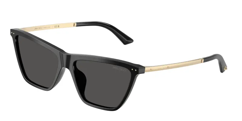 Donna Jimmy Choo JC5059U 500087 Occhiali da sole Acetato Nero Grigio Cat Eye Normale