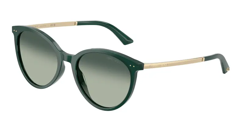 Donna Jimmy Choo JC5060 510019 Occhiali da sole Acetato Verde Blu Pantos Normale Sfumato
