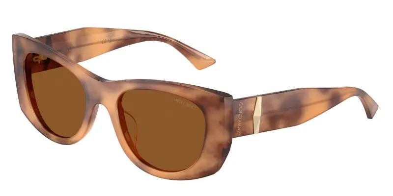 Donna Jimmy Choo JC5066U 509673 Occhiali da sole Acetato Marrone Marrone Farfalla Normale