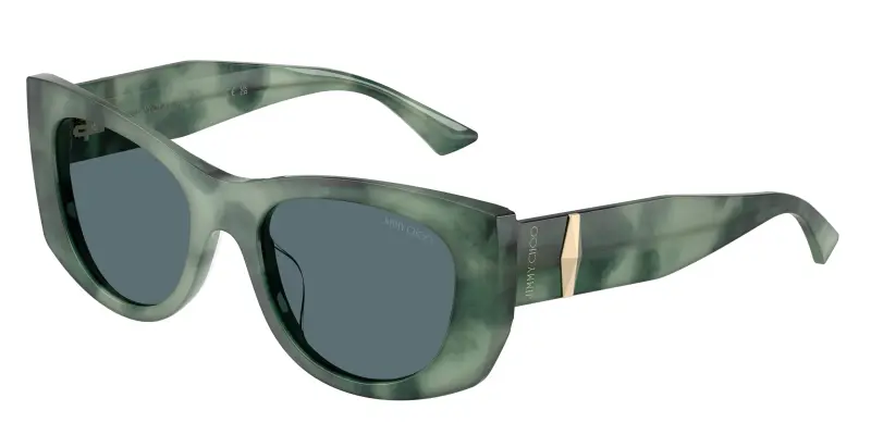 Donna Jimmy Choo JC5066U 509987 Occhiali da sole Acetato Verde Grigio Farfalla Normale