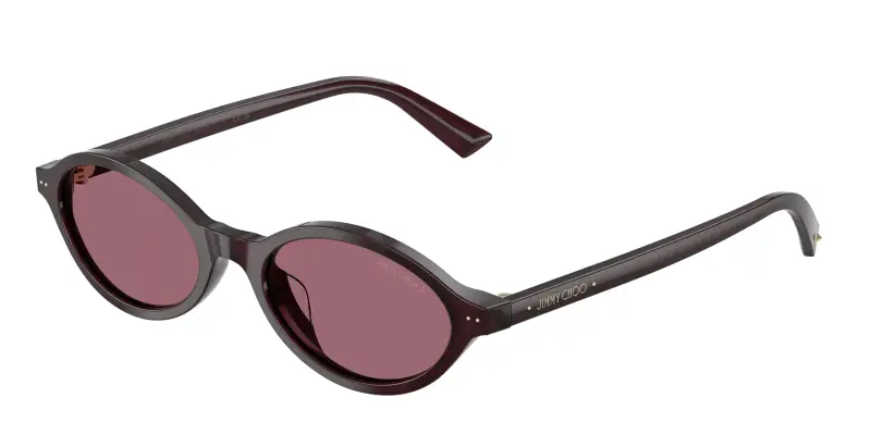 Donna Jimmy Choo JC5068U 50861A Occhiali da sole Acetato Viola Viola Rotonda Normale