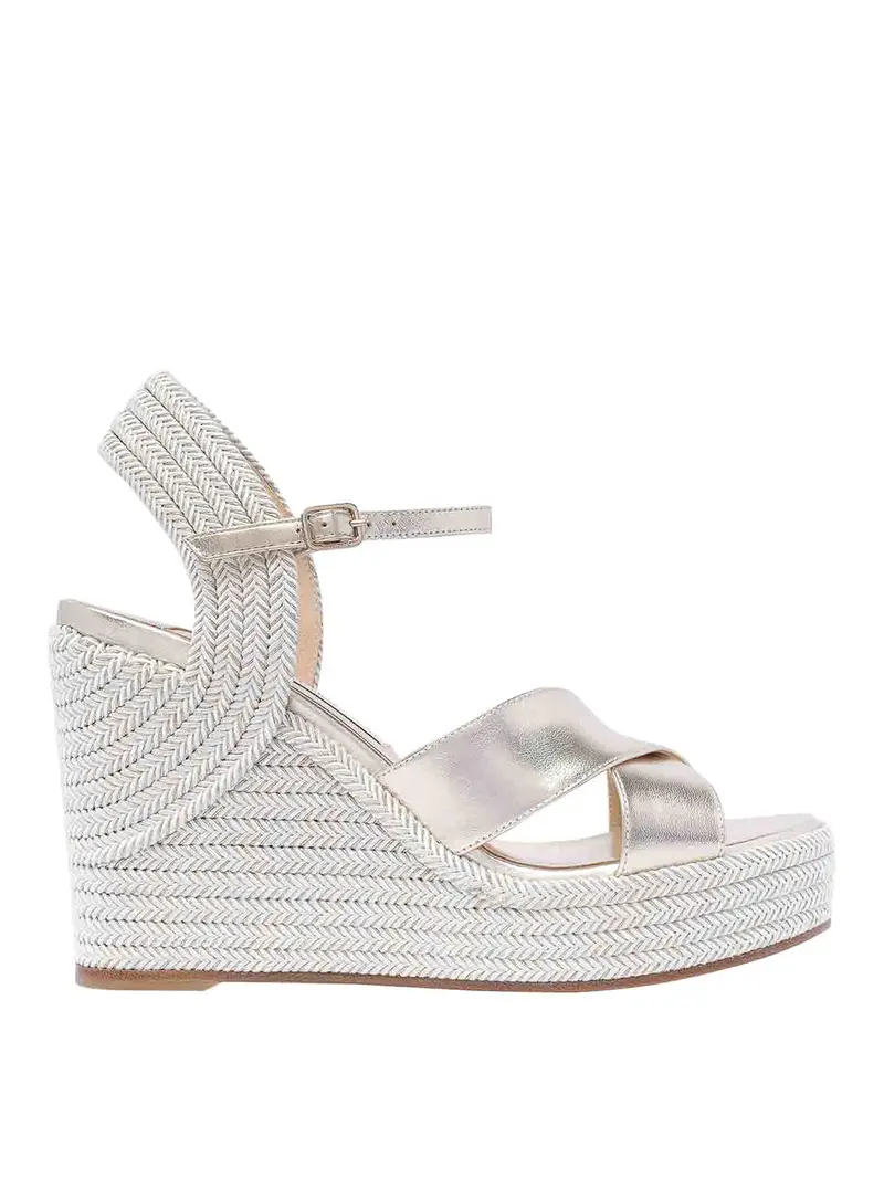 Sandali Dellena con zeppa Argento