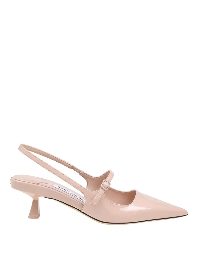 slingback in pelle verniciata Rosa