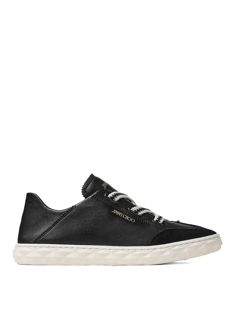 Sneakers in pelle leggera diamante Nero
