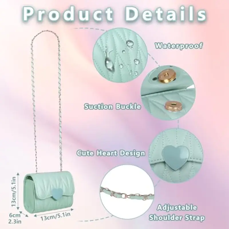 Jiusely Borsa a tracolla Bambina Verde 1608439 miniatura 3