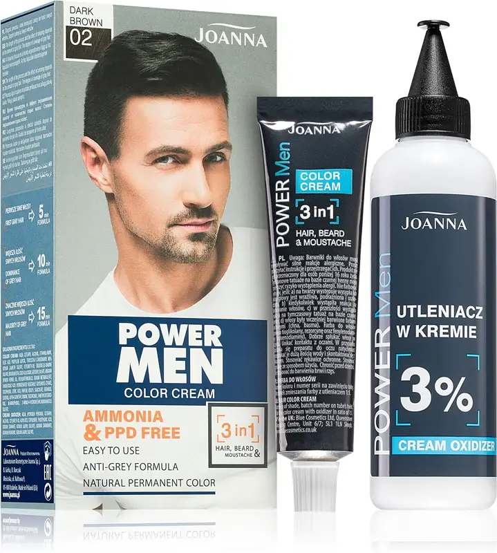 Power tinta per capelli per uomo colore castano scuro