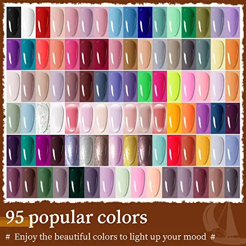JODSONE 100 pezzi Kit smalto gel Base No Wipe Soak off e Top Coat opaco e lucido Smalto Gel Regali da collezione per miniatura 3