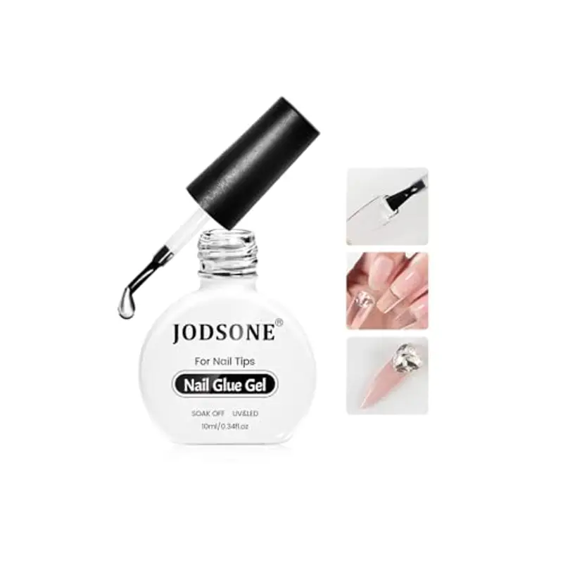 JODSONE 10ML Gel di colla per unghie per le punte delle unghie Colla di estensione di lunga durata per le punte delle unghie chiare, trattamento di riparazione delle unghie, bisogno di U V luce curata