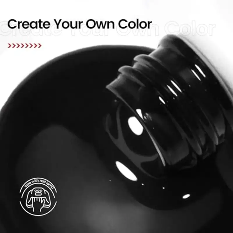 JODSONE 10ml Smalto Gel Nero Smalto Gel Soak Off Led Manicure Salon Diy a casa Regalo per le Donne miniatura 2