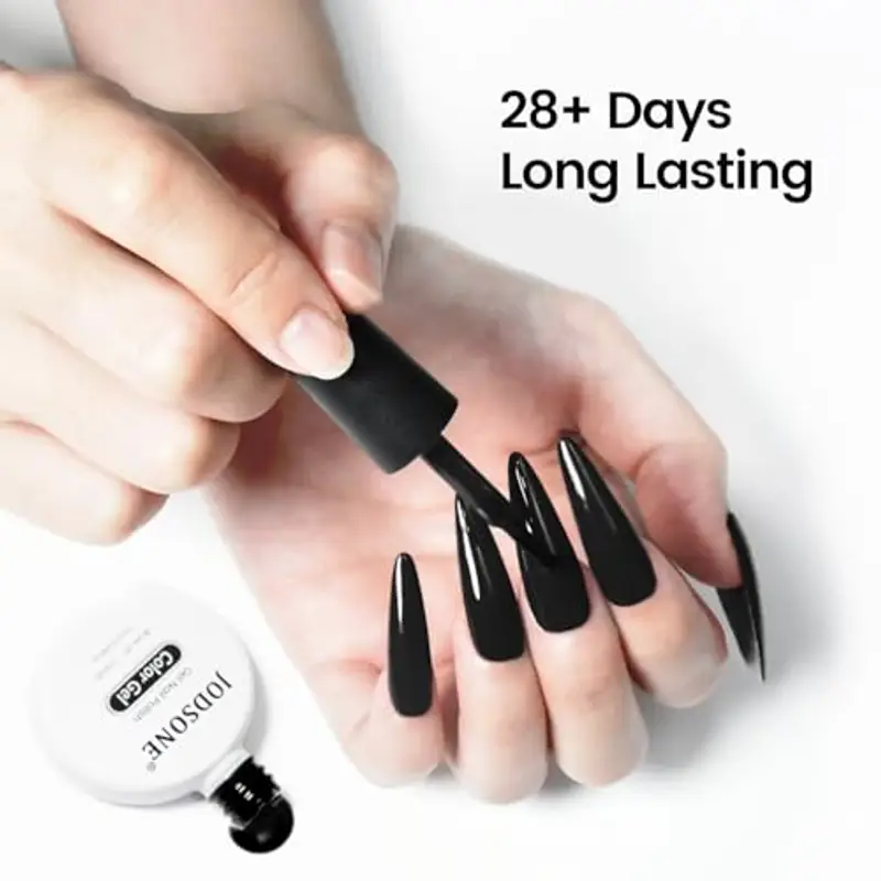 JODSONE 10ml Smalto Gel Nero Smalto Gel Soak Off Led Manicure Salon Diy a casa Regalo per le Donne miniatura 3