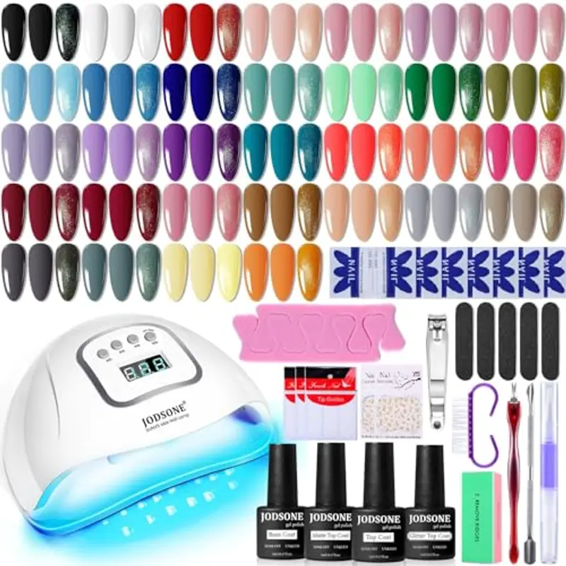 JODSONE Gel Nail Polish Kit with U V Light 32 Colors Gel Polish Nail Kit