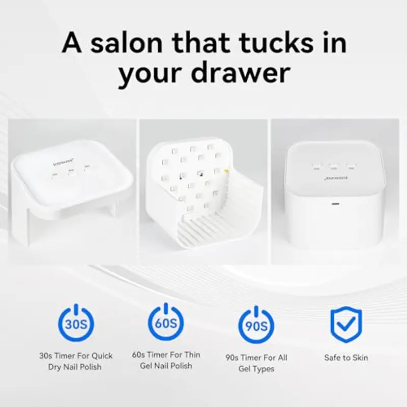 JODSONE Lampada professionale per nail art UV LED, ampio spazio, sensore automatico, 3 modalità di temporizzazione per miniatura 2