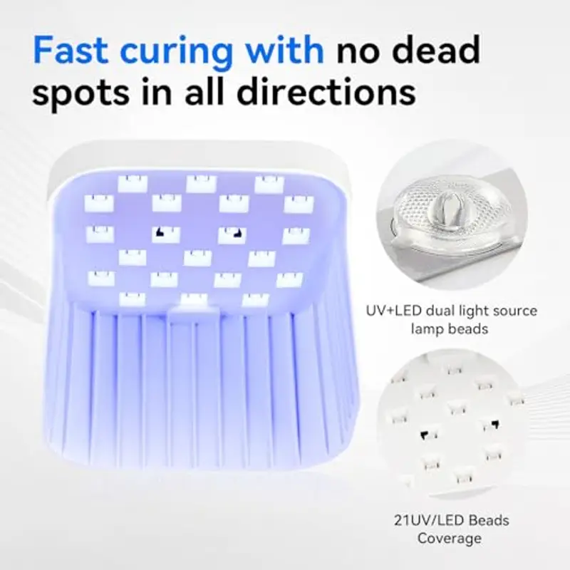 JODSONE Lampada professionale per nail art UV LED, ampio spazio, sensore automatico, 3 modalità di temporizzazione per miniatura 3