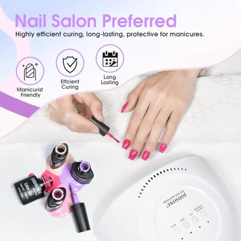 JODSONE Lampada UV LED per unghie con 30 perline luminose per smalto gel, sensore automatico 3 timer luce per unghie in miniatura 2